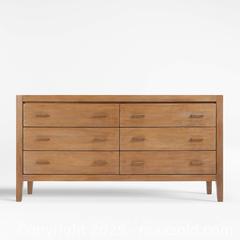 MaxSold Auction: Like new Crate and Barrel Dawson 60" 6-Drawer Dresser   - Toronto (Ontario, Canada) SELLER MANAGED Downsizing Online Auction -  Chestnut Park Road