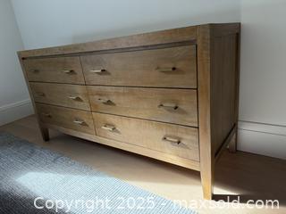 MaxSold Auction: Like new Crate and Barrel Dawson 60" 6-Drawer Dresser   - Toronto (Ontario, Canada) SELLER MANAGED Downsizing Online Auction -  Chestnut Park Road