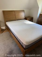 MaxSold Auction: Like New Crate and Barrel Dawson Queen Bed and Memory Foam Mattress - Toronto (Ontario, Canada) SELLER MANAGED Downsizing Online Auction -  Chestnut Park Road