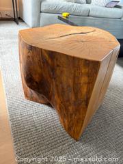 MaxSold Auction: Live Edge Wood Block Side Table - Toronto (Ontario, Canada) SELLER MANAGED Downsizing Online Auction -  Chestnut Park Road