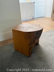 MaxSold Auction: Live Edge Wood Block Side Table - Toronto (Ontario, Canada) SELLER MANAGED Downsizing Online Auction -  Chestnut Park Road