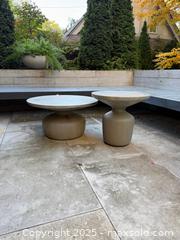 MaxSold Auction: Pair of Tambor Outdoor Concrete Side Tables from West Elm  - Toronto (Ontario, Canada) SELLER MANAGED Downsizing Online Auction -  Chestnut Park Road