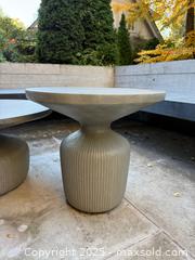 MaxSold Auction: Pair of Tambor Outdoor Concrete Side Tables from West Elm  - Toronto (Ontario, Canada) SELLER MANAGED Downsizing Online Auction -  Chestnut Park Road