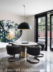 MaxSold Auction: Six Leather Cervino Dining Chairs. From Avenue Road Furniture.   - Toronto (Ontario, Canada) SELLER MANAGED Downsizing Online Auction -  Chestnut Park Road