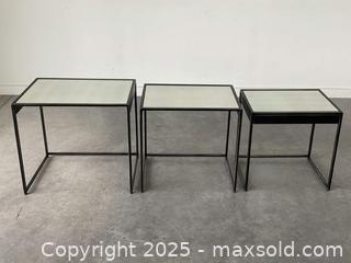 MaxSold Auction: Three Restoration Hardware Gramercy Nesting tables - like new.  - Toronto (Ontario, Canada) SELLER MANAGED Downsizing Online Auction -  Chestnut Park Road