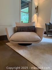 MaxSold Auction: Yabu Pushelberg custom height Rua Ipanema Chair.  Like new from Avenue Road Furniture. (1 of 2) - Toronto (Ontario, Canada) SELLER MANAGED Downsizing Online Auction -  Chestnut Park Road