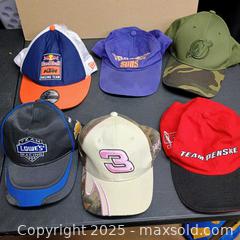 MaxSold Auction: Assorted baseball hat lot Racing hats plus  - Waterford (New Jersey, USA) SELLER MANAGED Downsizing Online Auction - Chew Road