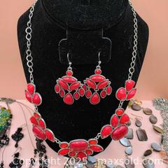 MaxSold Auction: Assorted lot of earring and necklace sets  - Waterford (New Jersey, USA) SELLER MANAGED Downsizing Online Auction - Chew Road