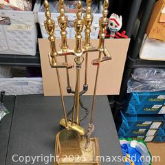 MaxSold Auction: Brass Fireplace set  - Waterford (New Jersey, USA) SELLER MANAGED Downsizing Online Auction - Chew Road