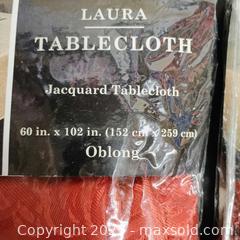 MaxSold Auction: Lot of Laura tablecloth (2) - Waterford (New Jersey, USA) SELLER MANAGED Downsizing Online Auction - Chew Road