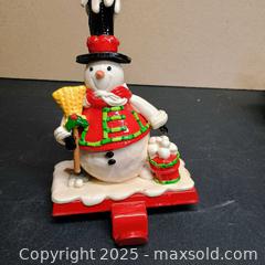 MaxSold Auction: Mantle Xmas stocking holder snowman  - Waterford (New Jersey, USA) SELLER MANAGED Downsizing Online Auction - Chew Road