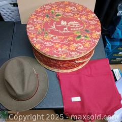 MaxSold Auction: Men&#39;s hat and scarf with hat box  - Waterford (New Jersey, USA) SELLER MANAGED Downsizing Online Auction - Chew Road