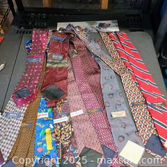 MaxSold Auction: Men's tie lot (12) Brooks Brothers  - Waterford (New Jersey, USA) SELLER MANAGED Downsizing Online Auction - Chew Road