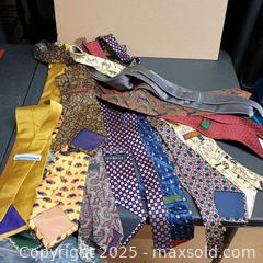 MaxSold Auction: Men's tie lot (12) Perry ellis, Nautica, banana Republic  - Waterford (New Jersey, USA) SELLER MANAGED Downsizing Online Auction - Chew Road
