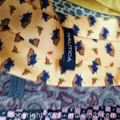 MaxSold Auction: Men's tie lot (12) Perry ellis, Nautica, banana Republic  - Waterford (New Jersey, USA) SELLER MANAGED Downsizing Online Auction - Chew Road