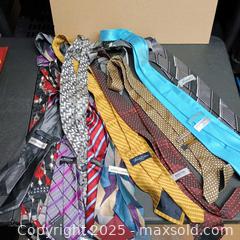 MaxSold Auction: Men's tie lot (12) Van Heusen, Pierre Cardin, Brooks Bros - Waterford (New Jersey, USA) SELLER MANAGED Downsizing Online Auction - Chew Road