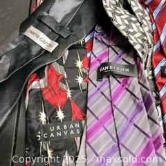 MaxSold Auction: Men's tie lot (12) Van Heusen, Pierre Cardin, Brooks Bros - Waterford (New Jersey, USA) SELLER MANAGED Downsizing Online Auction - Chew Road