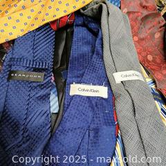 MaxSold Auction: Misc men's tie lot (15) Calvin Klein,Sean John,Nautica etc  - Waterford (New Jersey, USA) SELLER MANAGED Downsizing Online Auction - Chew Road