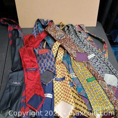 MaxSold Auction: Misc men's ties lot (12) Pierre Cardin, Polo, club room,  - Waterford (New Jersey, USA) SELLER MANAGED Downsizing Online Auction - Chew Road