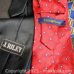 MaxSold Auction: Misc men's ties lot (12) Pierre Cardin, Polo, club room,  - Waterford (New Jersey, USA) SELLER MANAGED Downsizing Online Auction - Chew Road