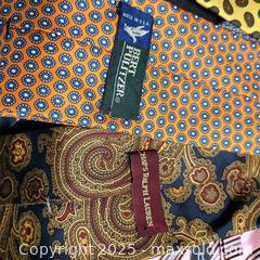 MaxSold Auction: Misc men's ties lot (15) Claiborne, Pierre Cardin, polo Jos A bank erc - Waterford (New Jersey, USA) SELLER MANAGED Downsizing Online Auction - Chew Road