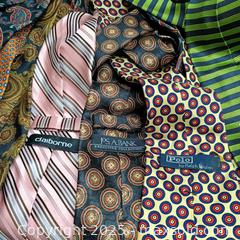 MaxSold Auction: Misc men's ties lot (15) Claiborne, Pierre Cardin, polo Jos A bank erc - Waterford (New Jersey, USA) SELLER MANAGED Downsizing Online Auction - Chew Road