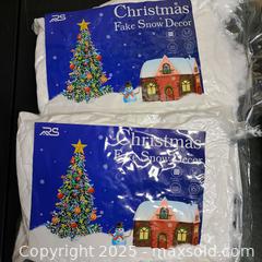 MaxSold Auction: Misc Xmas lot fake snow lights tablecloth  - Waterford (New Jersey, USA) SELLER MANAGED Downsizing Online Auction - Chew Road