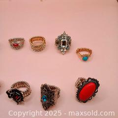 MaxSold Auction: Paparazzi stretch ring lot (12) - Waterford (New Jersey, USA) SELLER MANAGED Downsizing Online Auction - Chew Road