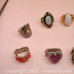 MaxSold Auction: Paparazzi stretch ring lot (13) - Waterford (New Jersey, USA) SELLER MANAGED Downsizing Online Auction - Chew Road