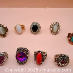 MaxSold Auction: Paparazzi stretch ring lot (13) - Waterford (New Jersey, USA) SELLER MANAGED Downsizing Online Auction - Chew Road
