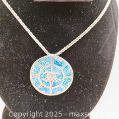 MaxSold Auction: Turquoise pendent with chain  - Waterford (New Jersey, USA) SELLER MANAGED Downsizing Online Auction - Chew Road