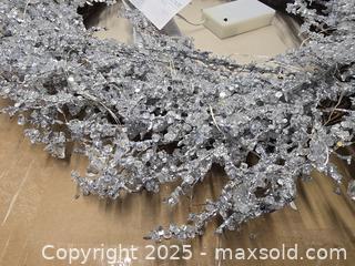MaxSold Auction: M121 - Gluckstein Home Pre-Lit Beaded Wreath With 50 LED Lights - New - Whitby (Ontario, Canada) SELLER MANAGED Reseller Online Auction - Taunton Rd E (STORAGE)