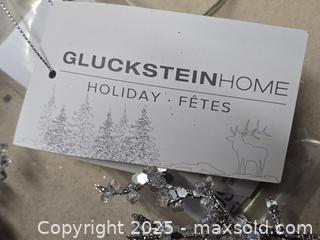 MaxSold Auction: M121 - Gluckstein Home Pre-Lit Beaded Wreath With 50 LED Lights - New - Whitby (Ontario, Canada) SELLER MANAGED Reseller Online Auction - Taunton Rd E (STORAGE)