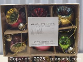 MaxSold Auction: M139 - Gluckstein Home Christmas Ornaments - Box of 6 pcs - Lot of 6 Boxes - New - Whitby (Ontario, Canada) SELLER MANAGED Reseller Online Auction - Taunton Road East (STORAGE)               