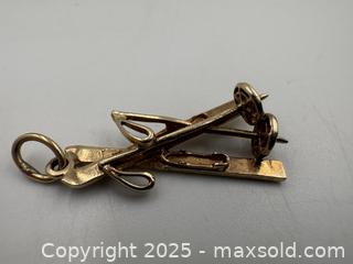 MaxSold Auction: 10K Gold Antique Ski CHARM - Oakville (Ontario, Canada) PARTNER MANAGED Estate Sale Online Auction - Lakeshore Road West (Shipping Available)                     