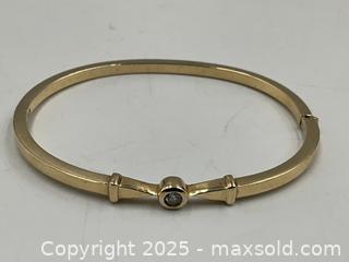 MaxSold Auction: 14k Gold and Diamond Cuff Bracelet - Oakville (Ontario, Canada) PARTNER MANAGED Estate Sale Online Auction - Lakeshore Road West (Shipping Available)                     