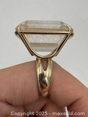 MaxSold Auction: 14K Solid Gold, Very Large Rutilated Quartz Cocktail Ring. Size: 6 1/2 - Oakville (Ontario, Canada) PARTNER MANAGED Estate Sale Online Auction - Lakeshore Road West (Shipping Available)                     