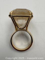 MaxSold Auction: 14K Solid Gold, Very Large Rutilated Quartz Cocktail Ring. Size: 6 1/2 - Oakville (Ontario, Canada) PARTNER MANAGED Estate Sale Online Auction - Lakeshore Road West (Shipping Available)                     