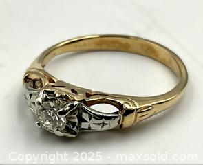 MaxSold Auction: 18K Gold and Diamond Engagement Ring. Size 7 - Oakville (Ontario, Canada) PARTNER MANAGED Estate Sale Online Auction - Lakeshore Road West (Shipping Available)                     