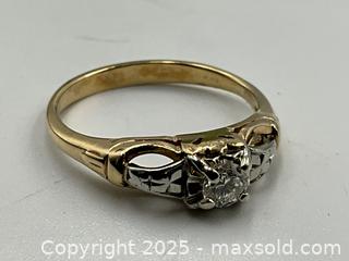 MaxSold Auction: 18K Gold and Diamond Engagement Ring. Size 7 - Oakville (Ontario, Canada) PARTNER MANAGED Estate Sale Online Auction - Lakeshore Road West (Shipping Available)                     