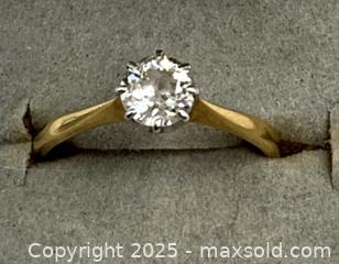 MaxSold Auction: 18K Gold Ring and Platinum Ring with Solitaire Diamond. Size 7 3/4 - Oakville (Ontario, Canada) PARTNER MANAGED Estate Sale Online Auction - Lakeshore Road West (Shipping Available)                     