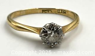 MaxSold Auction: 18K Gold Ring and Platinum Ring with Solitaire Diamond. Size 7 3/4 - Oakville (Ontario, Canada) PARTNER MANAGED Estate Sale Online Auction - Lakeshore Road West (Shipping Available)                     