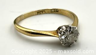 MaxSold Auction: 18K Gold Ring and Platinum Ring with Solitaire Diamond. Size 7 3/4 - Oakville (Ontario, Canada) PARTNER MANAGED Estate Sale Online Auction - Lakeshore Road West (Shipping Available)                     