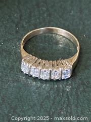 MaxSold Auction: 18K Gold Ring with 5 Diamonds. Size 3.5 - Oakville (Ontario, Canada) PARTNER MANAGED Estate Sale Online Auction - Lakeshore Road West (Shipping Available)                     