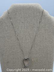 MaxSold Auction: 18K White Gold Necklace and Diamond Heart Pendant. 13 Hand Set diamonds. - Oakville (Ontario, Canada) PARTNER MANAGED Estate Sale Online Auction - Lakeshore Road West (Shipping Available)                     