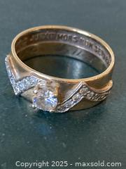 MaxSold Auction: 18K Yellow Gold Ring with Diamonds. Size 8 - Oakville (Ontario, Canada) PARTNER MANAGED Estate Sale Online Auction - Lakeshore Road West (Shipping Available)                     