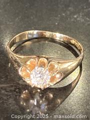 MaxSold Auction: 18K Yellow Gold Ring with Solitary Diamond Ryrie Bros. Size: 7.5 - Oakville (Ontario, Canada) PARTNER MANAGED Estate Sale Online Auction - Lakeshore Road West (Shipping Available)                     