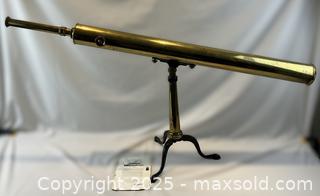 MaxSold Auction: Antique Brass Aitchison TERRESTIAL Telescope on stand by Aitchison &#38; Co. - Oakville (Ontario, Canada) PARTNER MANAGED Estate Sale Online Auction - Lakeshore Road West (Shipping Available)                     