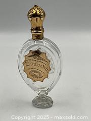MaxSold Auction: Antique Glass Perfume Bottle with SOLID 14K Gold Lid and Label  - Oakville (Ontario, Canada) PARTNER MANAGED Estate Sale Online Auction - Lakeshore Road West (Shipping Available)                     