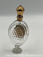 MaxSold Auction: Antique Glass Perfume Bottle with SOLID 14K Gold Lid and Label  - Oakville (Ontario, Canada) PARTNER MANAGED Estate Sale Online Auction - Lakeshore Road West (Shipping Available)                     